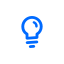 icon blue bulb